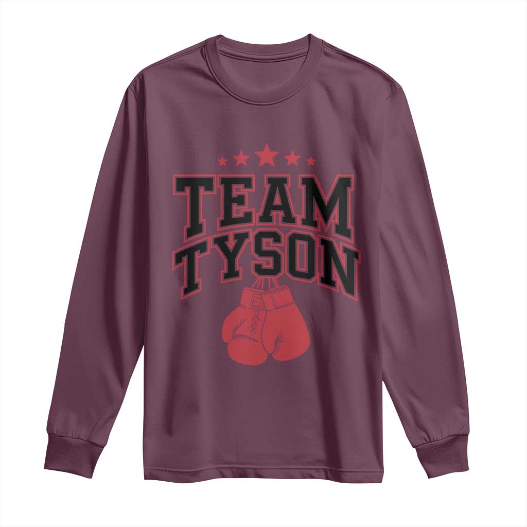 Team Tyson Long Sleeve Shirt Family Personalized Name Retro Red