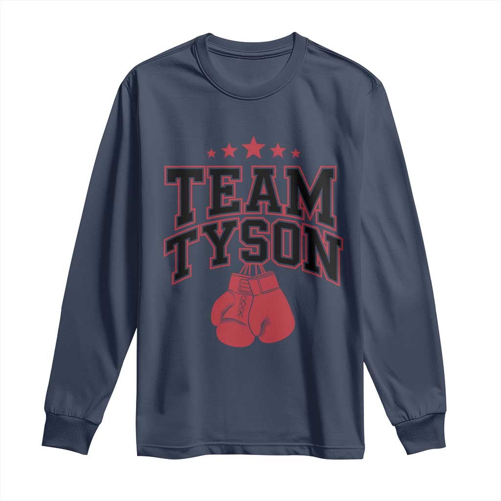 Team Tyson Long Sleeve Shirt Family Personalized Name Retro Red