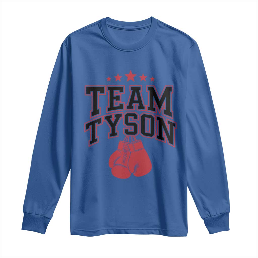 Team Tyson Long Sleeve Shirt Family Personalized Name Retro Red