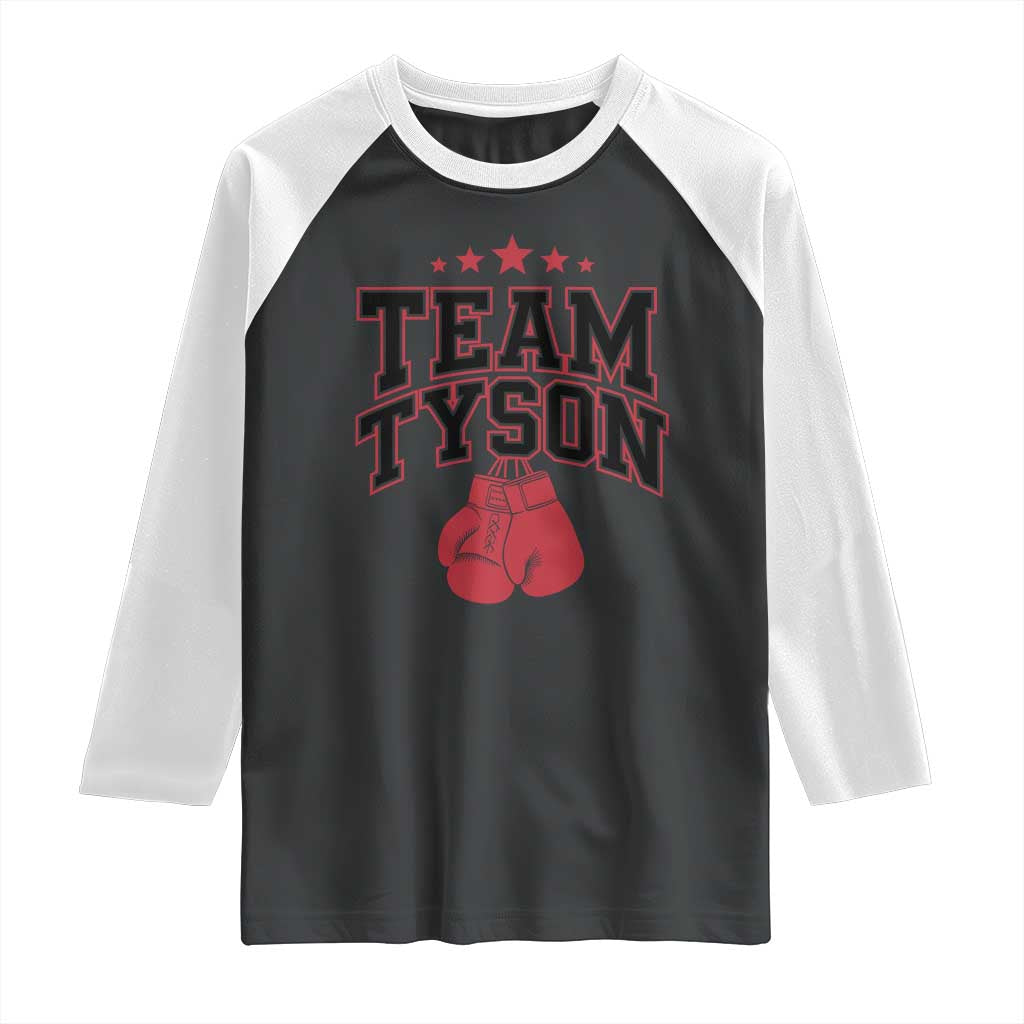 Team Tyson Raglan Shirt Family Personalized Name Retro Red