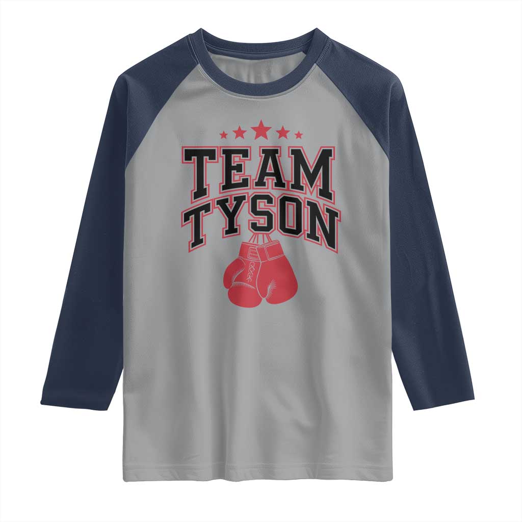 Team Tyson Raglan Shirt Family Personalized Name Retro Red