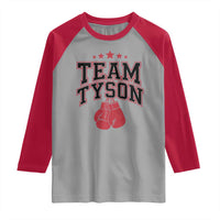 Team Tyson Raglan Shirt Family Personalized Name Retro Red