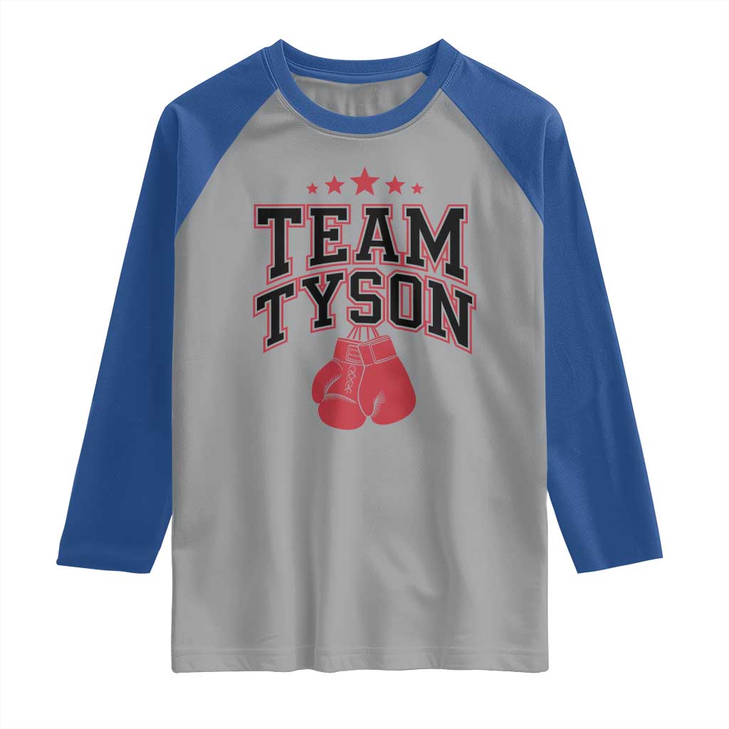 Team Tyson Raglan Shirt Family Personalized Name Retro Red