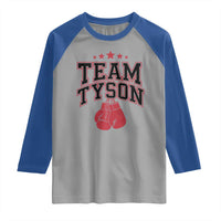 Team Tyson Raglan Shirt Family Personalized Name Retro Red