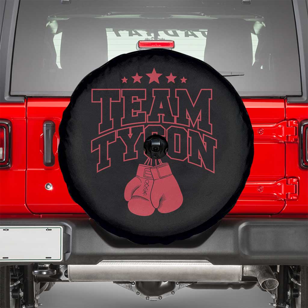 Team Tyson Spare Tire Cover Family Personalized Name Retro Red