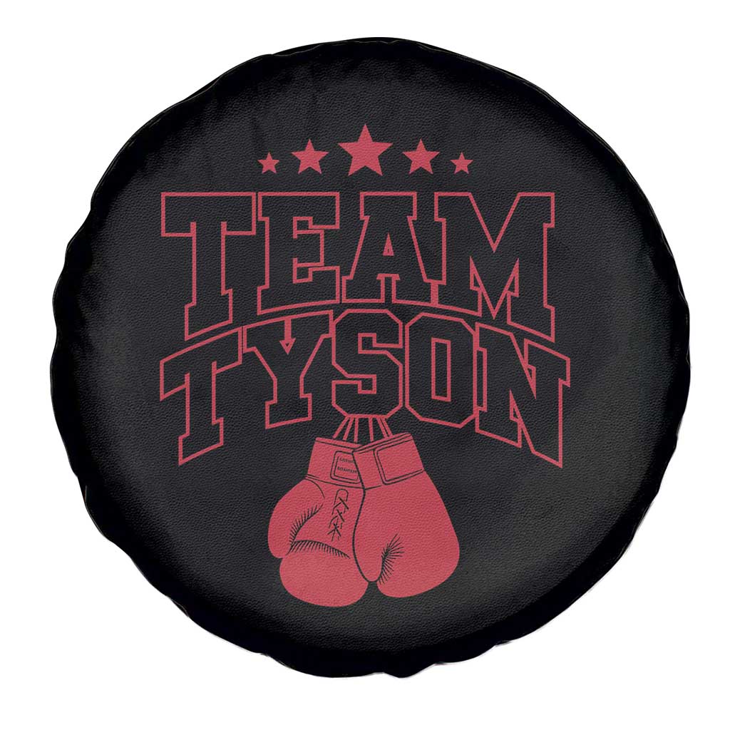 Team Tyson Spare Tire Cover Family Personalized Name Retro Red