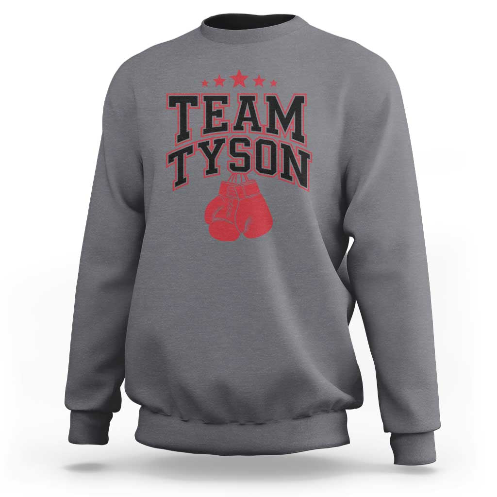 Team Tyson Sweatshirt Family Personalized Name Retro Red - Wonder Print Shop