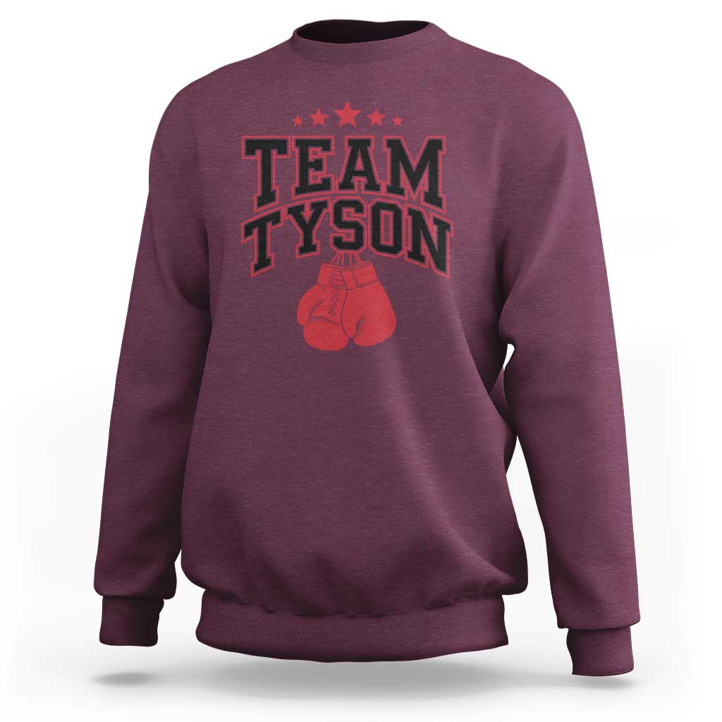 Team Tyson Sweatshirt Family Personalized Name Retro Red - Wonder Print Shop