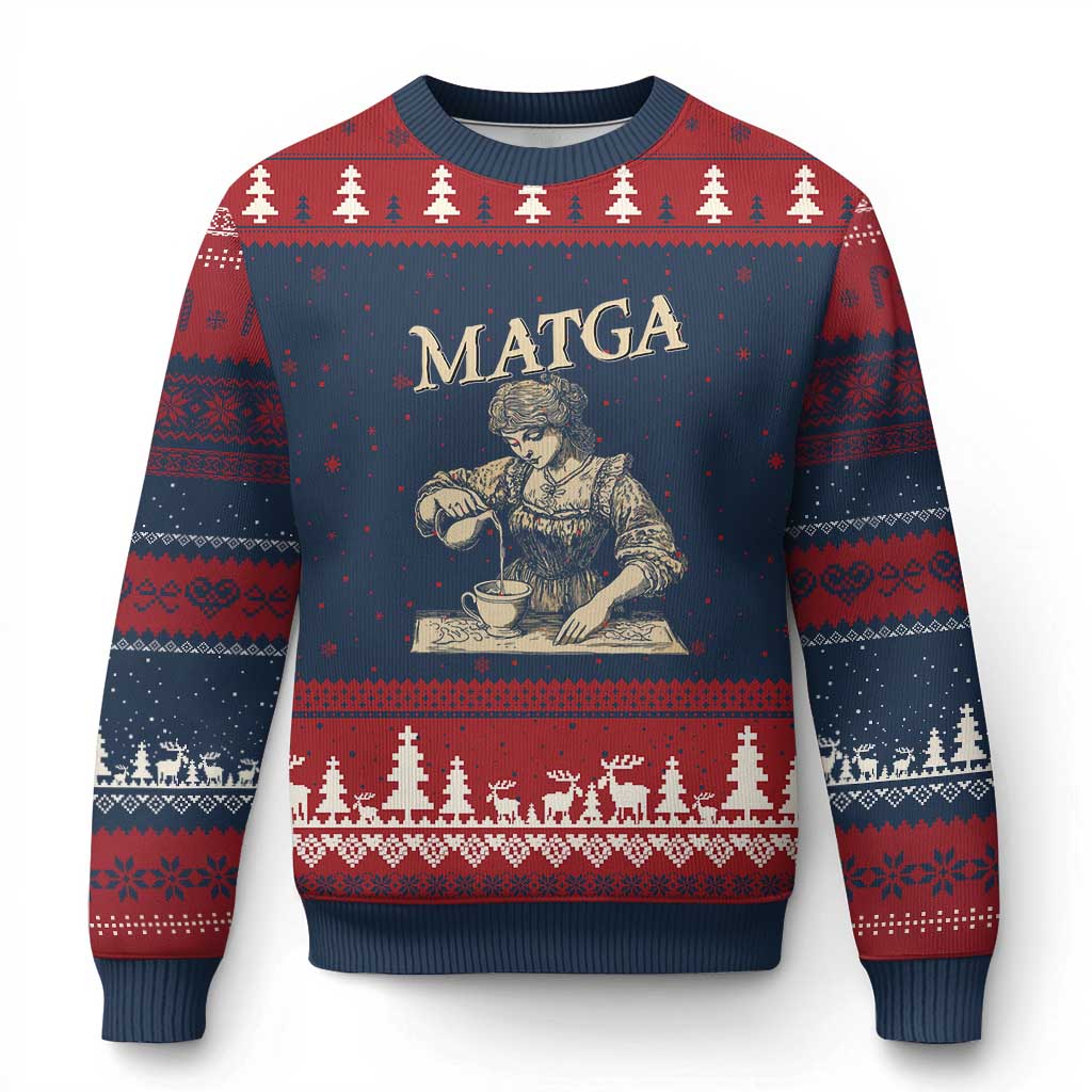 MATGA Make Aqua Tofana Great Again Ugly Christmas Sweater Funny Feminist Retro Vintage - Wonder Print Shop