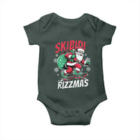 Funny Santa Rizz Christmas Baby Onesie Retro Skibidi Rizzmas Claus Skating Board Xmas