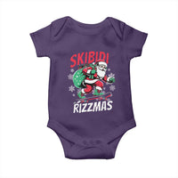 Funny Santa Rizz Christmas Baby Onesie Retro Skibidi Rizzmas Claus Skating Board Xmas