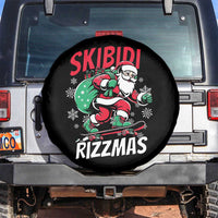Funny Santa Rizz Christmas Spare Tire Cover Retro Skibidi Rizzmas Claus Skating Board Xmas