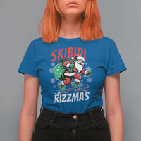 Funny Santa Rizz Christmas T Shirt For Women Retro Skibidi Rizzmas Claus Skating Board Xmas - Wonder Print Shop