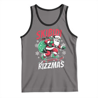 Funny Santa Rizz Christmas Tank Top Retro Skibidi Rizzmas Claus Skating Board Xmas