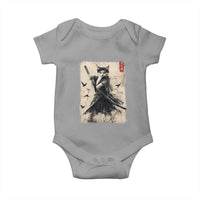 Samurai Cat Graphic Baby Onesie Warrior Vintage Japanese Art Anime - Wonder Print Shop