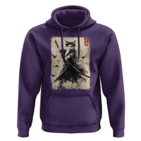 Samurai Cat Graphic Hoodie Warrior Vintage Japanese Art Anime - Wonder Print Shop
