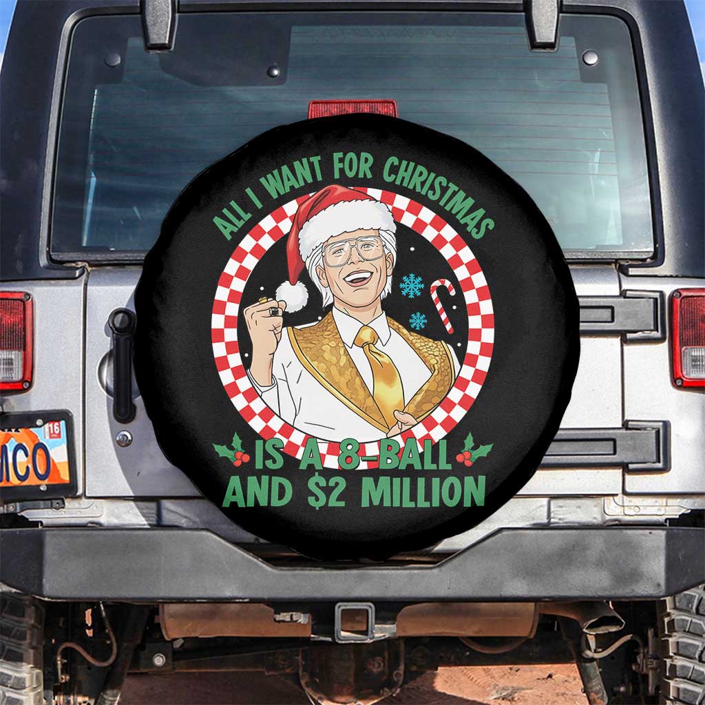 Funny Christmas Wish Billy Meme Spare Tire Cover A 8 Ball and 2 Million Dollars Baby Uncle Santa Hat - Wonder Print Shop