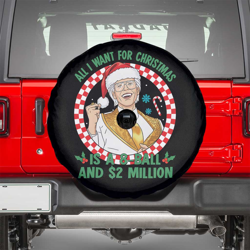 Funny Christmas Wish Billy Meme Spare Tire Cover A 8 Ball and 2 Million Dollars Baby Uncle Santa Hat - Wonder Print Shop