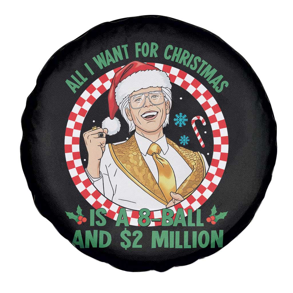 Funny Christmas Wish Billy Meme Spare Tire Cover A 8 Ball and 2 Million Dollars Baby Uncle Santa Hat - Wonder Print Shop