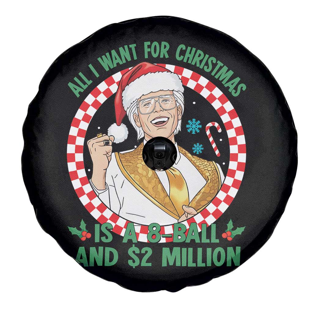 Funny Christmas Wish Billy Meme Spare Tire Cover A 8 Ball and 2 Million Dollars Baby Uncle Santa Hat - Wonder Print Shop