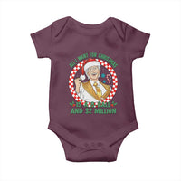 Funny Christmas Wish Billy Meme Baby Onesie A 8 Ball and 2 Million Dollars Baby Uncle Santa Hat - Wonder Print Shop