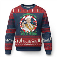 Funny Xmas Wish Billy Meme Ugly Christmas Sweater A 8 Ball and 2 Million Dollars Baby Uncle Santa Hat - Wonder Print Shop