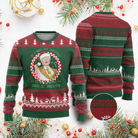 Funny Xmas Wish Billy Meme Ugly Christmas Sweater A 8 Ball and 2 Million Dollars Baby Uncle Santa Hat - Wonder Print Shop