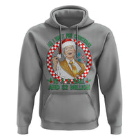 Funny Christmas Wish Billy Meme Hoodie A 8 Ball and 2 Million Dollars Baby Uncle Santa Hat - Wonder Print Shop