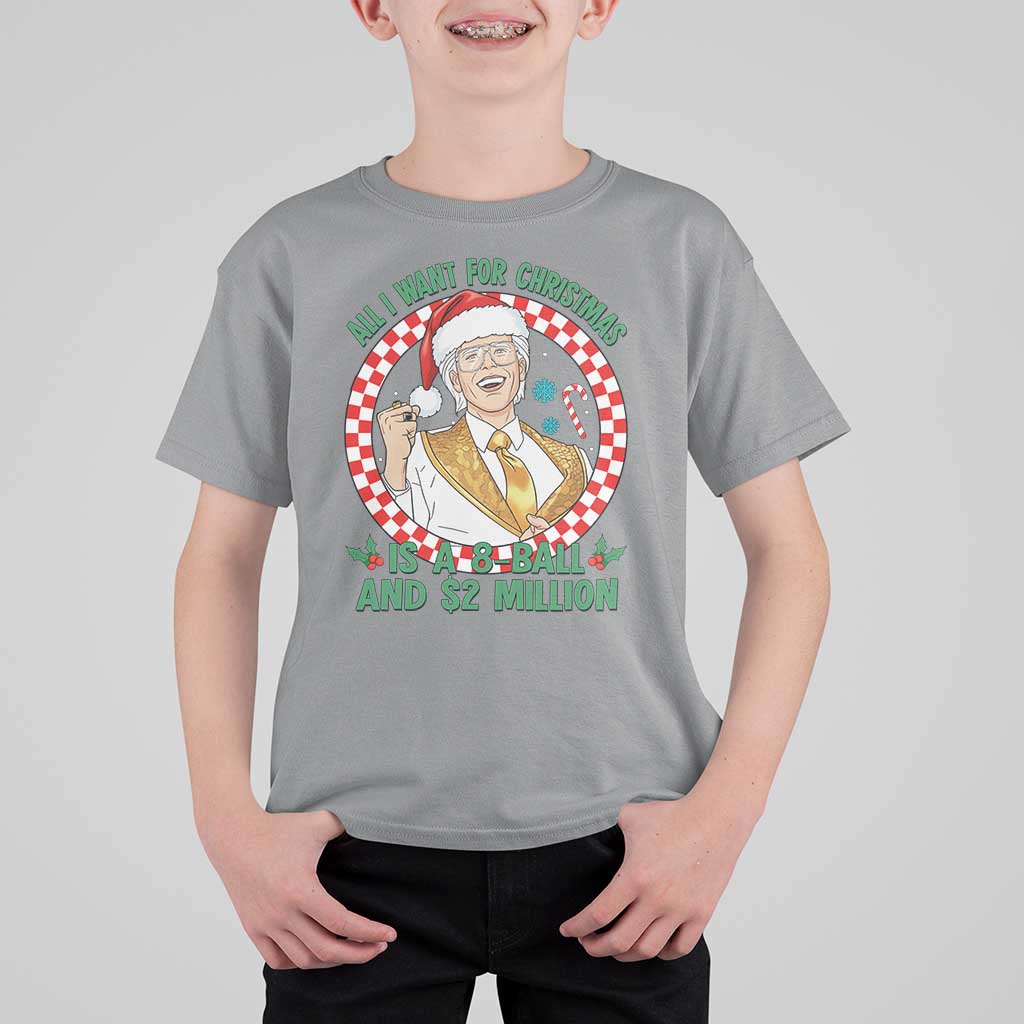 Funny Christmas Wish Billy Meme T Shirt For Kid A 8 Ball and 2 Million Dollars Baby Uncle Santa Hat - Wonder Print Shop