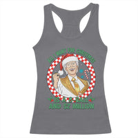 Funny Christmas Wish Billy Meme Racerback Tank Top A 8 Ball and 2 Million Dollars Baby Uncle Santa Hat - Wonder Print Shop