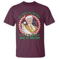 Funny Christmas Wish Billy Meme T Shirt A 8 Ball and 2 Million Dollars Baby Uncle Santa Hat - Wonder Print Shop
