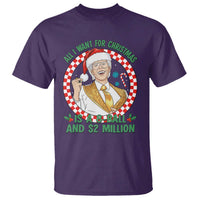 Funny Christmas Wish Billy Meme T Shirt A 8 Ball and 2 Million Dollars Baby Uncle Santa Hat - Wonder Print Shop