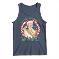 Funny Christmas Wish Billy Meme Tank Top A 8 Ball and 2 Million Dollars Baby Uncle Santa Hat - Wonder Print Shop