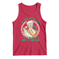 Funny Christmas Wish Billy Meme Tank Top A 8 Ball and 2 Million Dollars Baby Uncle Santa Hat - Wonder Print Shop