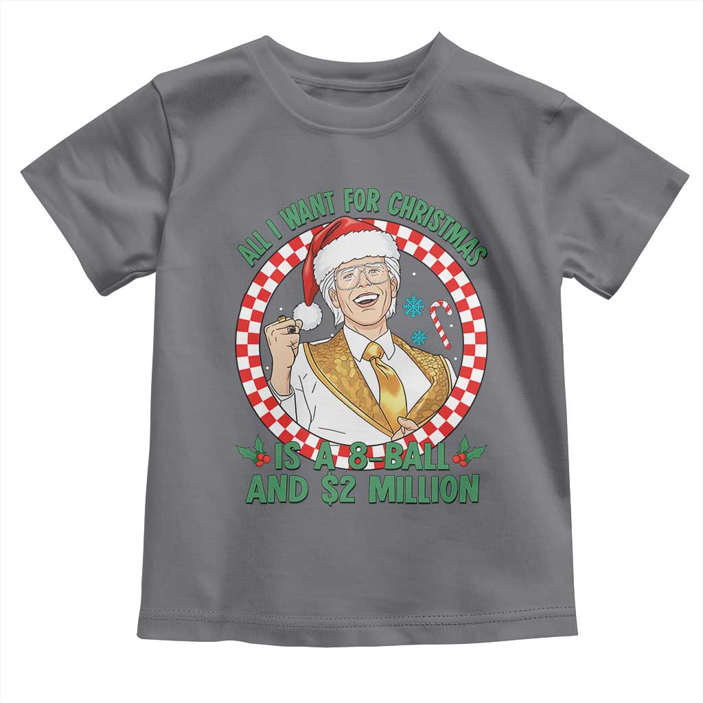 Funny Christmas Wish Billy Meme Toddler T Shirt A 8 Ball and 2 Million Dollars Baby Uncle Santa Hat - Wonder Print Shop