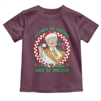 Funny Christmas Wish Billy Meme Toddler T Shirt A 8 Ball and 2 Million Dollars Baby Uncle Santa Hat - Wonder Print Shop