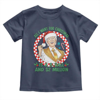 Funny Christmas Wish Billy Meme Toddler T Shirt A 8 Ball and 2 Million Dollars Baby Uncle Santa Hat - Wonder Print Shop