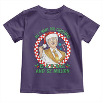 Funny Christmas Wish Billy Meme Toddler T Shirt A 8 Ball and 2 Million Dollars Baby Uncle Santa Hat - Wonder Print Shop
