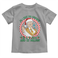 Funny Christmas Wish Billy Meme Toddler T Shirt A 8 Ball and 2 Million Dollars Baby Uncle Santa Hat - Wonder Print Shop