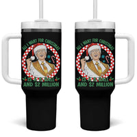 Funny Christmas Wish Billy Meme Tumbler With Handle A 8 Ball and 2 Million Dollars Baby Uncle Santa Hat - Wonder Print Shop