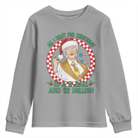 Funny Christmas Wish Billy Meme Youth Sweatshirt A 8 Ball and 2 Million Dollars Baby Uncle Santa Hat - Wonder Print Shop