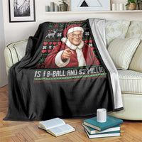 Funny Christmas Wish Billy Meme Throw Blanket A 8 Ball and 2 Million Dollars Baby Uncle Cosplay Santa - Wonder Print Shop