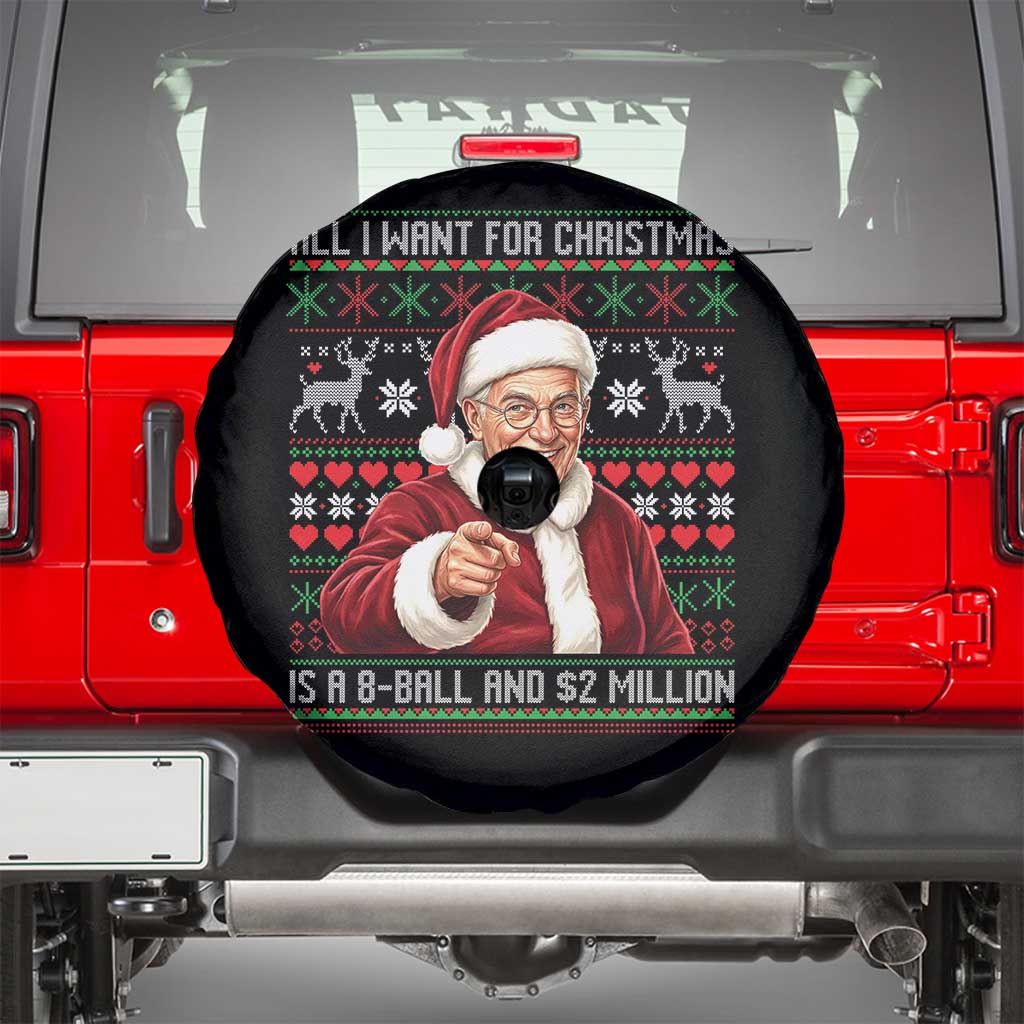 Funny Christmas Wish Billy Meme Spare Tire Cover A 8 Ball and 2 Million Dollars Baby Uncle Cosplay Santa - Wonder Print Shop