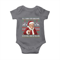 Funny Christmas Wish Billy Meme Baby Onesie A 8 Ball and 2 Million Dollars Baby Uncle Cosplay Santa - Wonder Print Shop