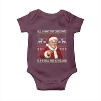 Funny Christmas Wish Billy Meme Baby Onesie A 8 Ball and 2 Million Dollars Baby Uncle Cosplay Santa - Wonder Print Shop