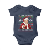 Funny Christmas Wish Billy Meme Baby Onesie A 8 Ball and 2 Million Dollars Baby Uncle Cosplay Santa - Wonder Print Shop