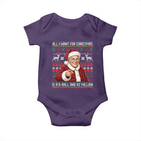 Funny Christmas Wish Billy Meme Baby Onesie A 8 Ball and 2 Million Dollars Baby Uncle Cosplay Santa - Wonder Print Shop