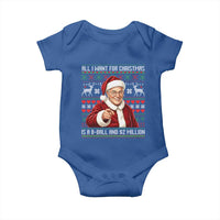 Funny Christmas Wish Billy Meme Baby Onesie A 8 Ball and 2 Million Dollars Baby Uncle Cosplay Santa - Wonder Print Shop