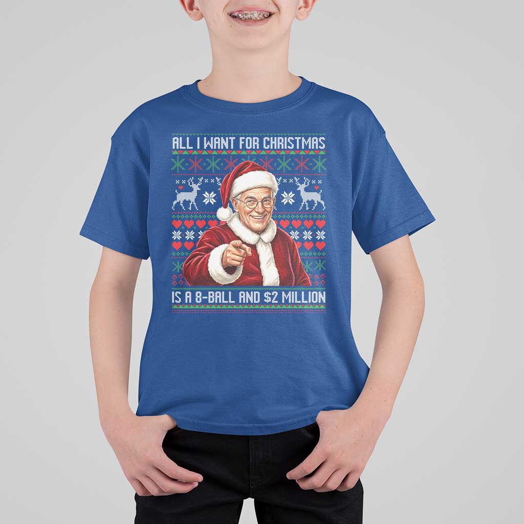 Funny Christmas Wish Billy Meme T Shirt For Kid A 8 Ball and 2 Million Dollars Baby Uncle Cosplay Santa - Wonder Print Shop