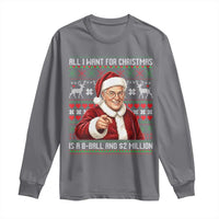 Funny Christmas Wish Billy Meme Long Sleeve Shirt A 8 Ball and 2 Million Dollars Baby Uncle Cosplay Santa - Wonder Print Shop
